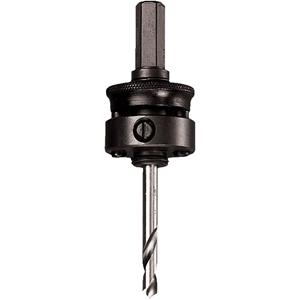 XA2 Starrett Quick Hitch Arbor with carbide tipped pilot drill and 11mm  hex shank. Fits hole saw sizes 32 - 210mm
